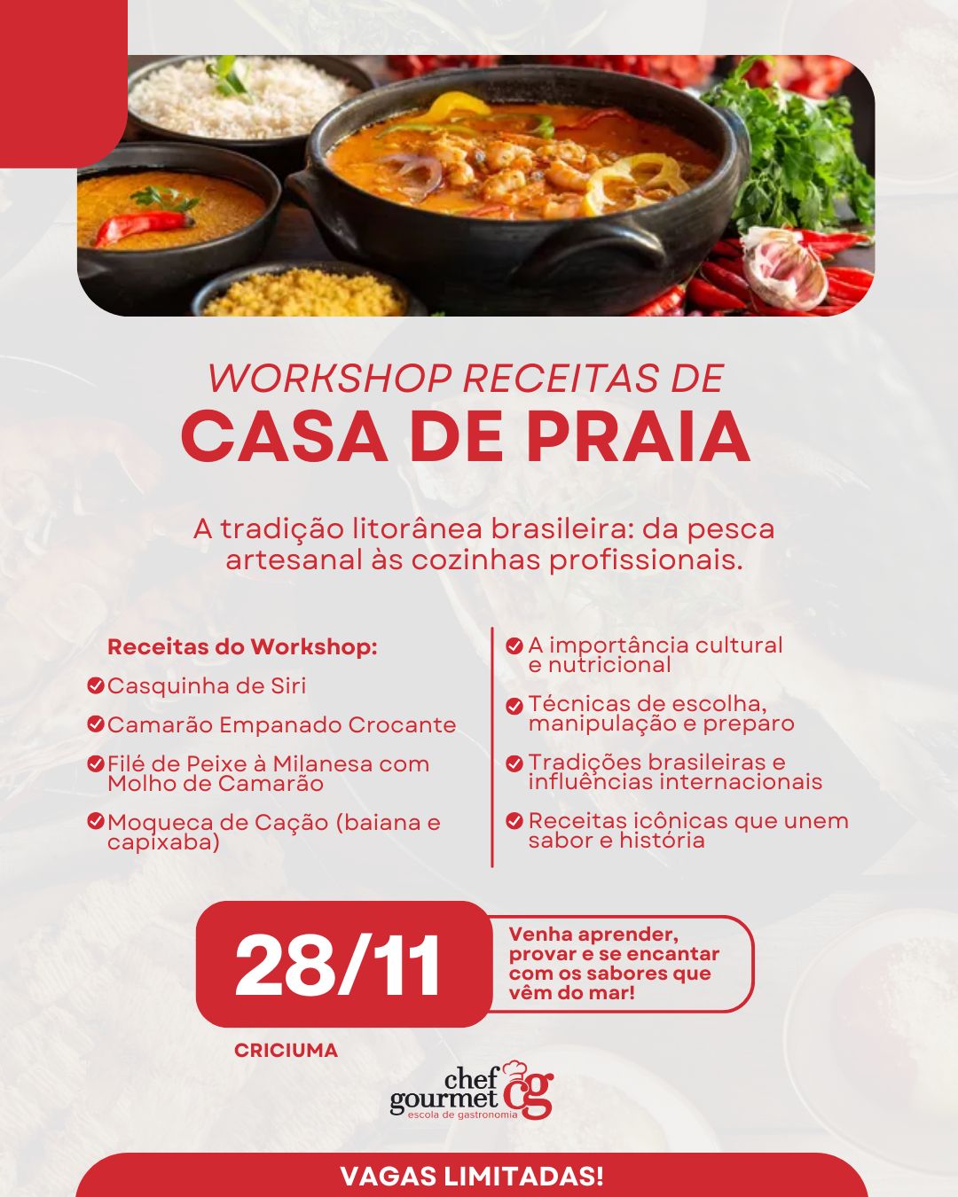 WORKSHOP COMIDAS DE CASA DE PRAIA 